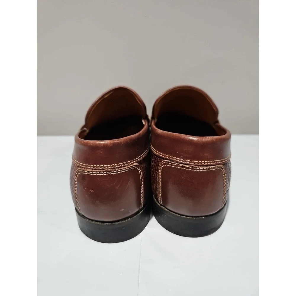 Donald Pliner Donnie Men's Penny Loafers‎ 10.5M Brown Leather Driving Moccasins